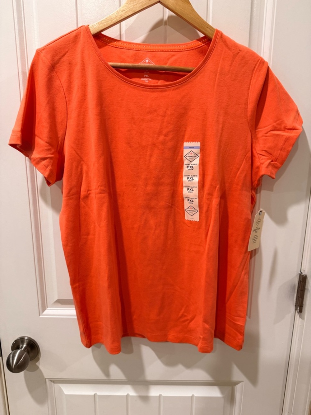 St. John's Bay Short Sleeve Tee in Vibrant Orange PXL